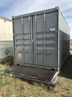 Skid Mounted 20ft Storage Container *Note: Buyer Responsible For Load Out*