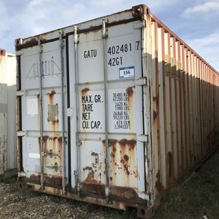Gateway 40ft Storage Container. SN GATU494488142G1 *Note: Buyer Responsible For Load Out*