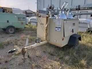 Ingersoll Rand 6kw Diesel Tow Behind Light Tower C/w (4) Lights. Showing 6060hrs. Unit 245