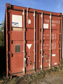 40ft Storage Container. SN FSCU4261151 *Note: Buyer Responsible For Load Out*