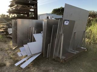 Storage Rack C/w Qty Of Assorted Size Pieces Of Stainless Steel Plate *Buyer Responsible For Load Out*