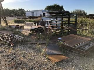 Qty Of (2) Storage Racks C/w Qty Of Assorted Size Pieces Of Steel And Plate *Buyer Responsible For Load Out*