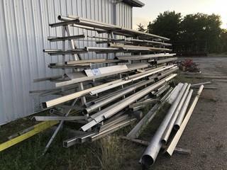 Storage Rack C/w Qty Of Assorted Size Pieces Of Stainless Steel*Buyer Responsible For Load Out*