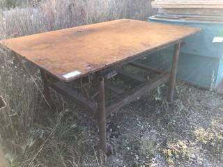 4'1" X 6'1" Metal Table