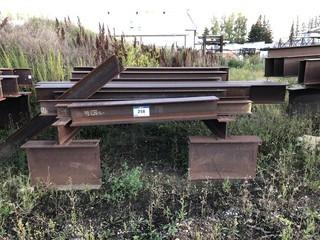 Qty Of (2) Stands C/w Assorted Size Pieces Of I-Beam *Buyer Responsible For Load Out*