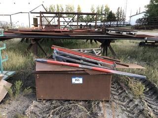 Qty Of (3) Stands C/w Assorted Size Pieces Of Grating And Steel *Buyer Responsible For Load Out*