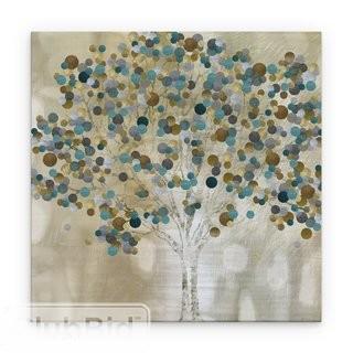 Latitude Run 'Teal Tree' Graphic Art Print on Wrapped Canvas 32" x 32" (LTDR9095_23189056)