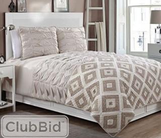 American Home Fashion Crest Darcy 4 Pieces Reversible Comforter Set - GREEN - Full(AHFA1043_14794100)