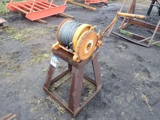 Beebe Spur Gear Winch C/w Stand