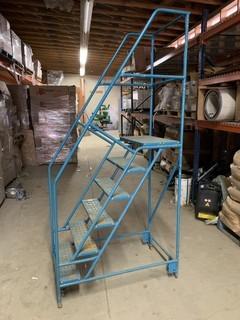 Rolling Shop Ladder NOTE Requires repair on Bottom Wheel Lift