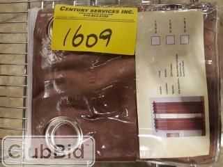 Lavish Home Larson Solid Sheer Grommet Single Curtain Panel - Brown - 54" x 84" (LVRG1945_20058748_20058744)