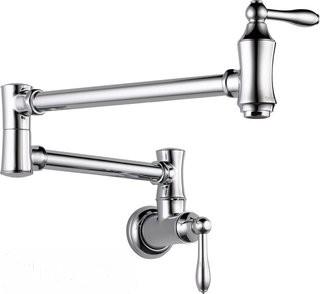 Delta Cassidy Traditional Double Handle Wall Mount Pot Filler Faucet (DLT5879_6898123)
