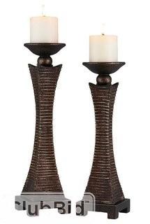 World Menagerie Kolten 2 Piece Resin Candlestick Set (WLDM2169)