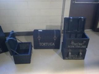 Tortuga Wicker Storage Chest (Black).