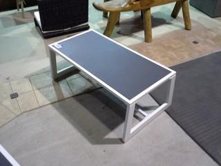 48" X 24" Metal Constructed Patio Coffee Table. 