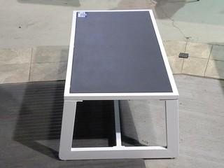 48" X 24" Metal Constructed Patio Coffee Table. 