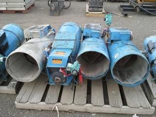 Lot of (4) Sure Flame Natural Gas/Propane Industrial Heaters. 