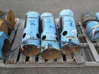 Lot of (3) Sure Flame Propane Industrial Heaters. 