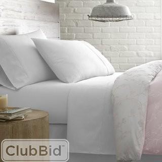 SouthShore Fine Linens Briteyarn Solid 300 Thread Count 100% Cotton Sheet Set - Cal King - Blue(SSFL1073_21133056_21133059)