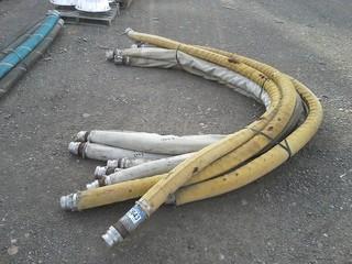 Various Lengths 4" Braided Transfer Hoses. 