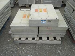 Lot of (10) Build-A-Box Aluminum Trench Box Panel 2' X 3'. 