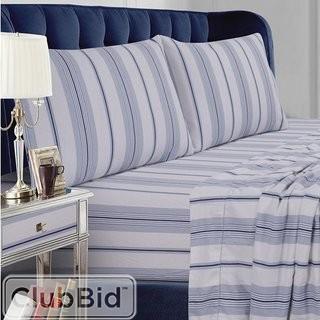 Tribeca Living Stripe Cotton Sheet Set (TLV1444_15298376)