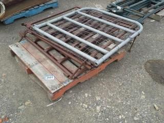 Lot of (4) Steel Gates 4' X 44" , Steel Gate 44" X 45". 