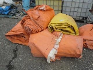 Lot of (5) Large Industrial Tarps.