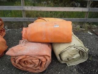 Lot of (5) Large Industrial Tarps.