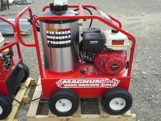 Magnum 4000 Gold Hot Water Pressure Washer, 15hp Electric Start. 