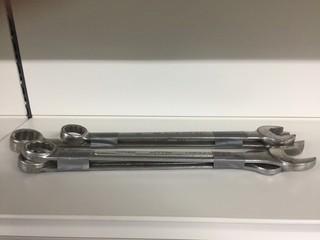 Lot of (4) 1 1/4" Wrenches, Various Sizes.