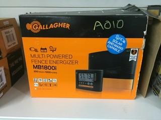 Gallagher Multi Powered Fence Energizer, MB1800i.