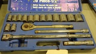 Westward 20 PC 1/2" Drive Socket Set SAE # SK 12620