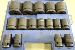 Westward 17 PC 1/2" Drive Deep Impact Sockets SAE # PSDK1217