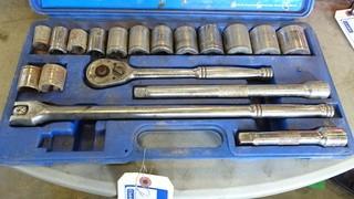 Westward 20 PC 1/2" Drive Socket Set (some pc's missing) # SK 12620