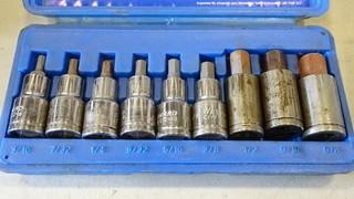 Westward 1/2" Drive Hex Bit Socket Set SAE # HSK 1210