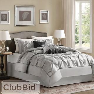 Willa Arlo Interiors Benjamin 7 Piece Comforter Set  - Grey - King(WRLO7438_22804622_22804626)