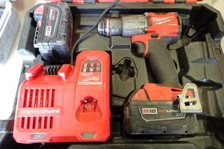 Milwaukee Cordless 18V Drill, c/w charger and batteries  #2803-20