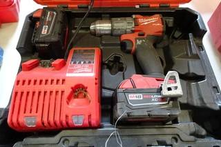 Milwaukee Cordless 18V Drill, c/w charger and batteries  #2803-20