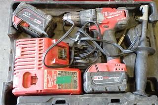 Milwaukee Cordless 18V Drill, c/w charger and batteries  #2803-20