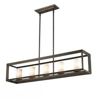 Three Posts Coxsackie Modern 5-Light Kitchen Island Pendant  - White Gold(TRPT2405_24715960_24715957)