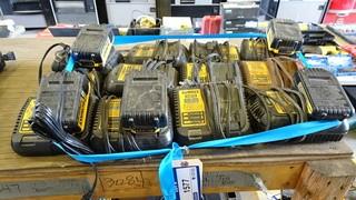 Quantity of Dewalt Batteries Charger x 12, Batteries x 5 18-20V DC