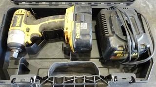 Dewalt 1/2" Cordless Impact Wrench 18V #DC820, c/w 1 battery, charger and case