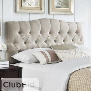 Three Posts Cleveland Upholstered Panel Headboard - Queen - Linen(THRE19041494059815215721)