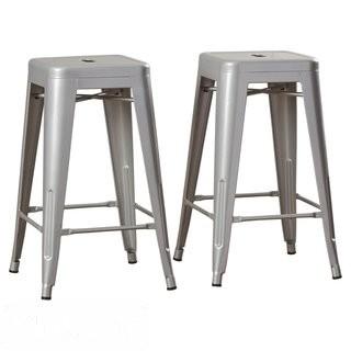 Zipcode Design Louisa 26.5 Bar Stool - White - Set of 2 (ZIPC3544_17861361)