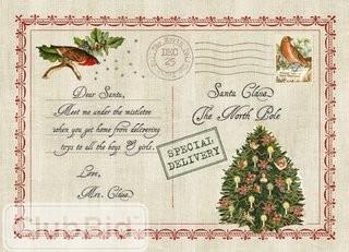 Carnation Home Fashions Letter to Santa Expanded Placemat (QVK1209)