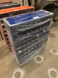 72 Compartment Bolt Bin c/w Contents