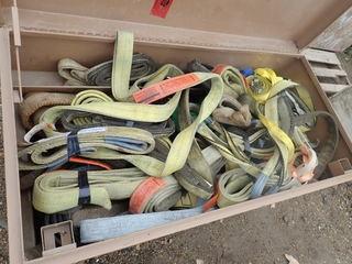 Qty of Lift Straps c/w Knaack Job Box