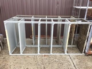 Lot of (2) Metal Shelving Racks, 84"x 18"x 36".