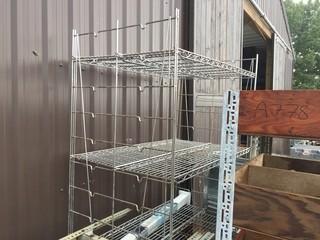 Wire Shelving, 73"x 40"x 24".